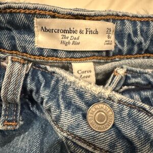 Abercrombie & Fitch Light Blue High Rise Curve Love Jeans